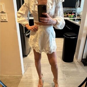 Zimmermann White Lace Jumpsuit